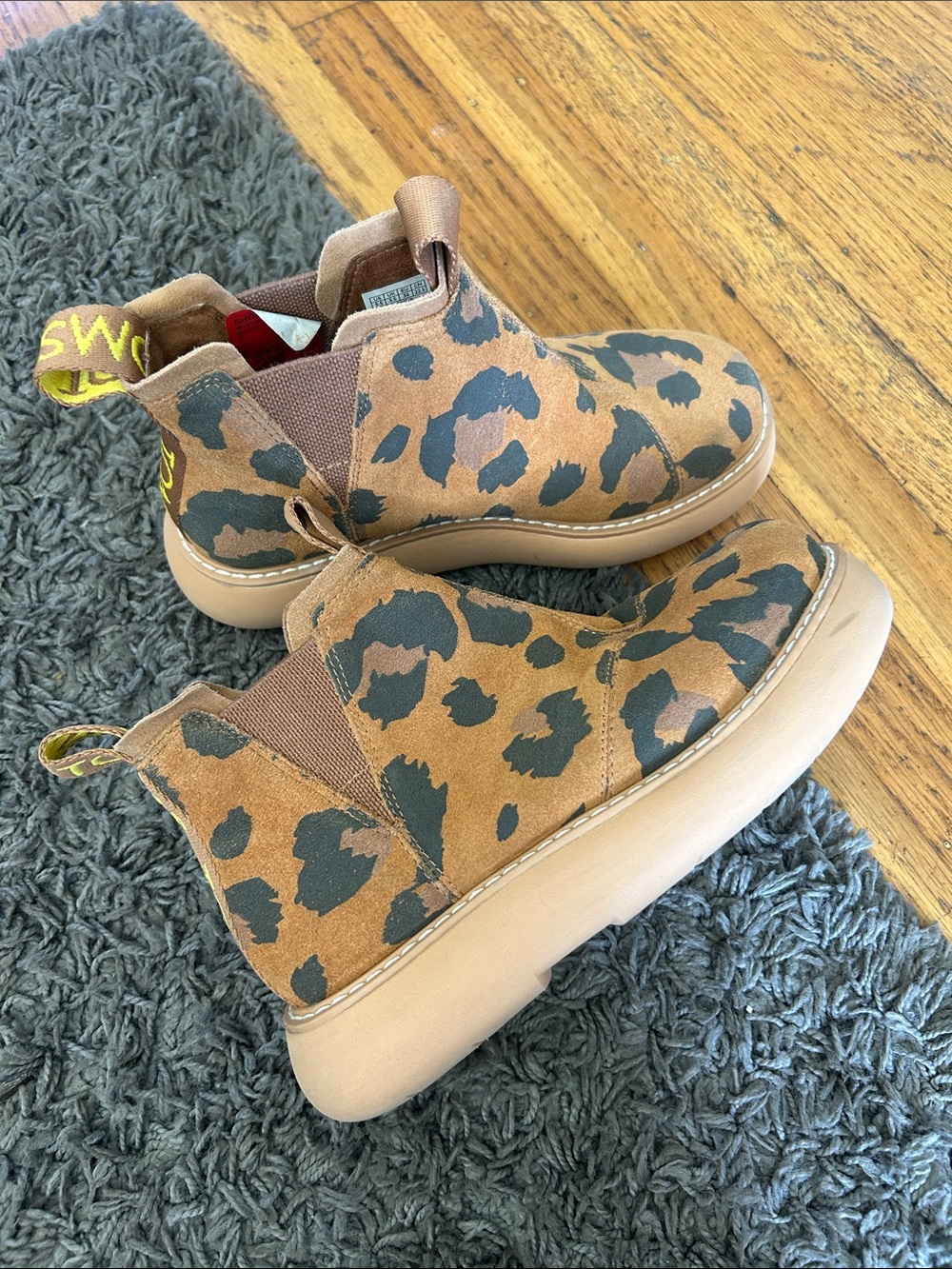 Toms Womens Alpargata Mallow Chelsea Brown Sugar XXL Abstract Leo Printed Suede